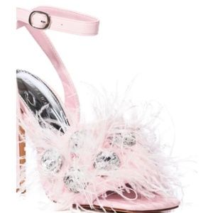 PINK and Jeweled STILETTO SANDAL